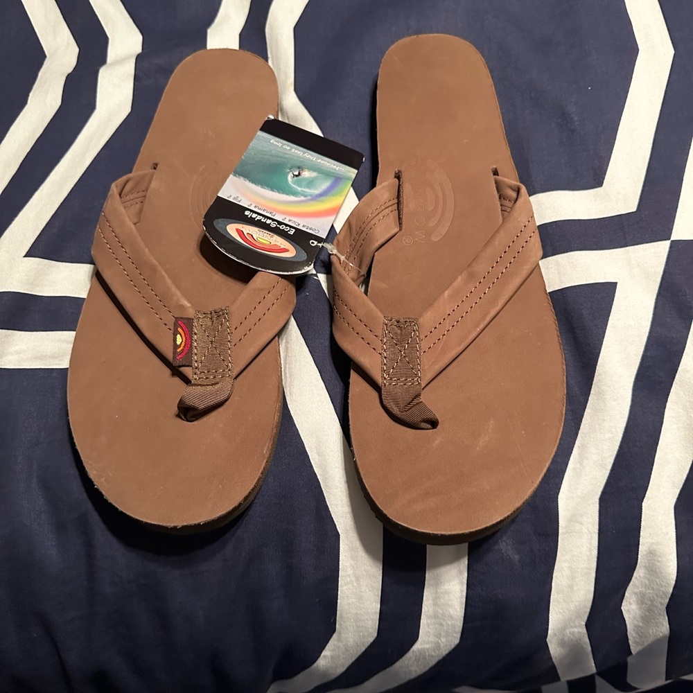 Women’s rainbow brand flip flops